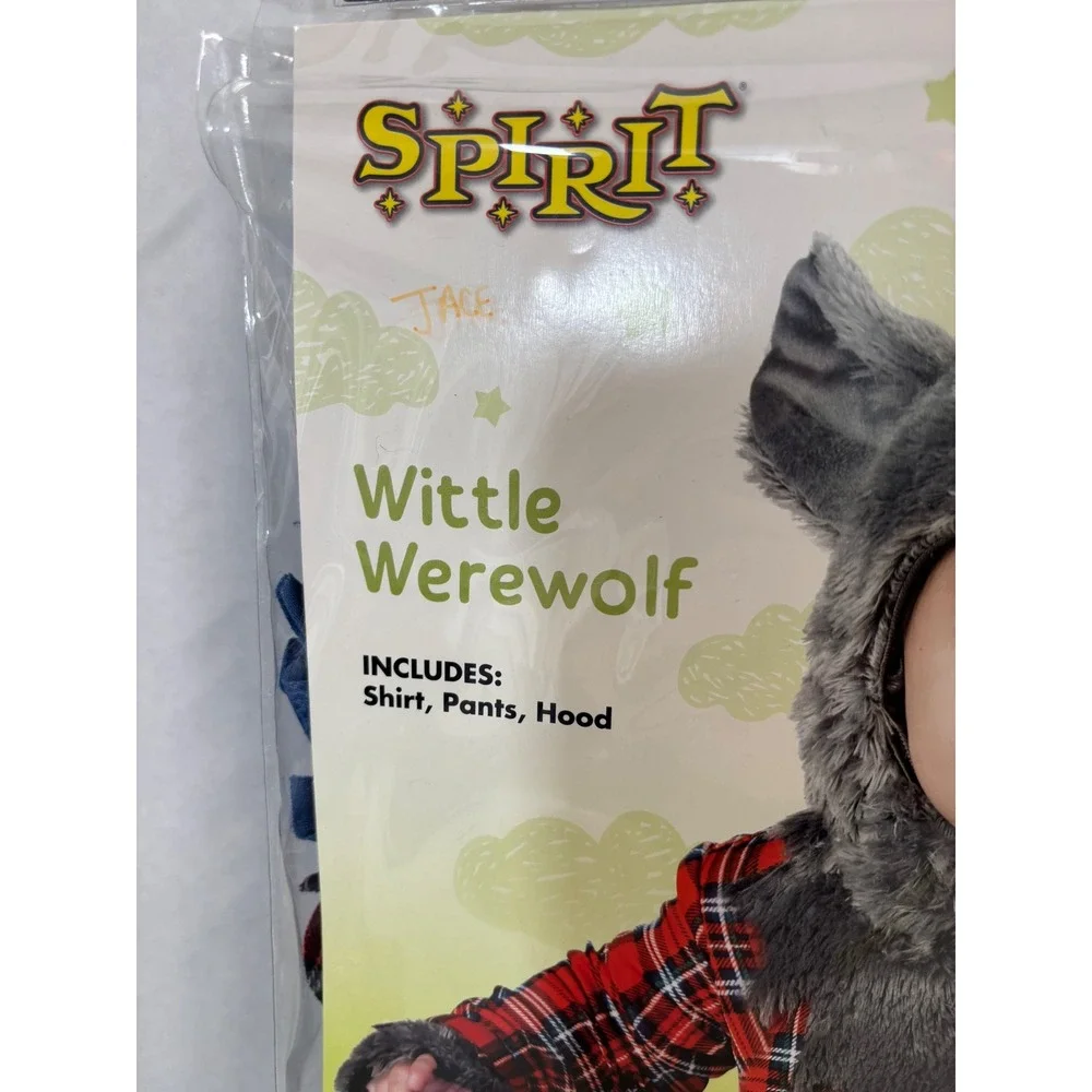 Spirit Halloween Wittle Werewolf Costume Infant 18-24 Months Red‎ 3pc Set NEW - Picture 3 of 4